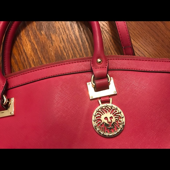 Pretty Anne Klein Hot Pink Double Strap Bag! - Picture 7 of 16